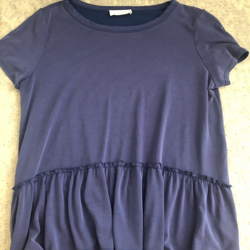 Blue Flowy Shirt